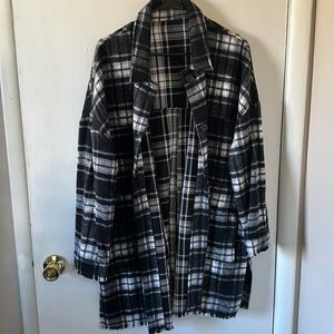 Black Flannel Shacket